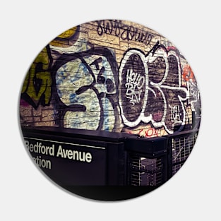 Bedford Avenue Graffiti Brooklyn NYC Pin