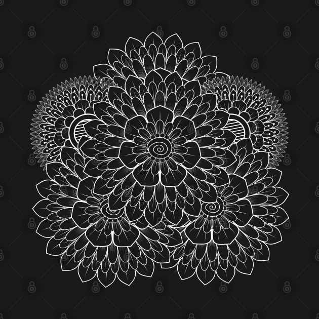 Minimalist Flowers-Mandala Flower by DeDoodle