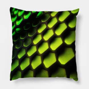 Si-Fi pattern, with pattern, photo, black, green Pillow