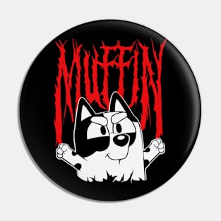 Muffin Bluey Metal Pin