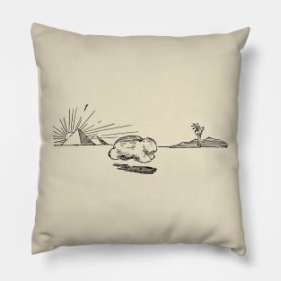 Wombat In The Desert (Edward Burne-Jones) Pillow