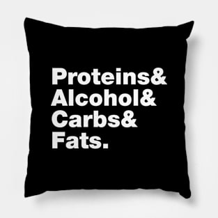 Macronutrients (Proteins & Alcohol & Carbs & Fats.) Pillow