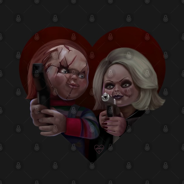 Bride of Chucky BLACK BACKGROUND by thelamehuman