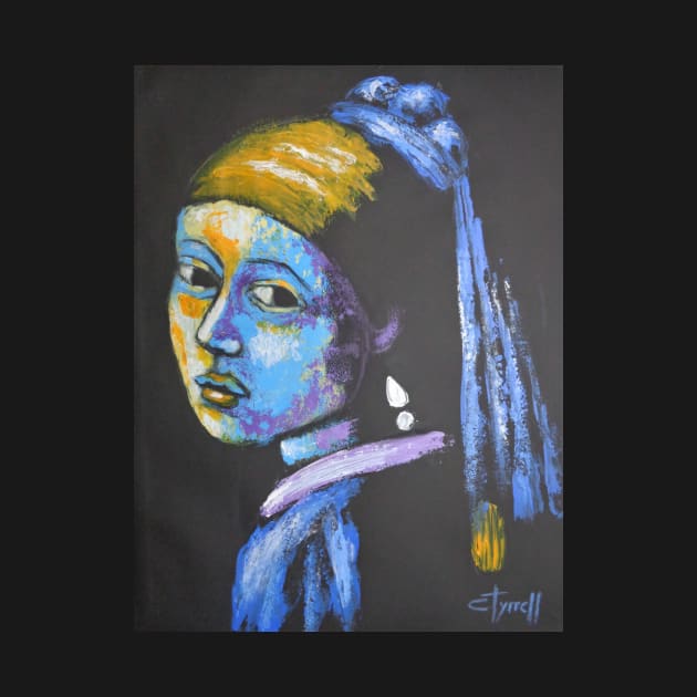 Girl With A Pearl Earring And Yellow Scarf - Portrait by CarmenT