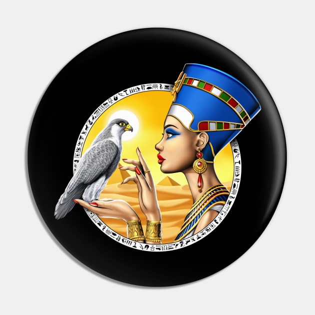 Egyptian Queen Nefertiti Pin by underheaven