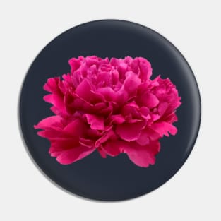 Hot Pink Peony Close-up Pin