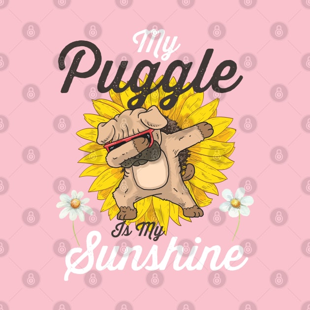 Puggle and Sunflowers Dog Lover Gifts For Women and Girls by kevenwal