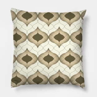 Ogee gradient  green almond earth tones Pillow