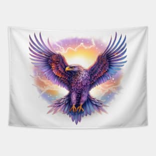 Stunning eagle in flight. Mystical and beautiful Tapestry