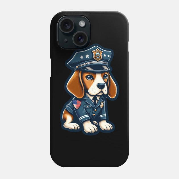 Beagle Police Phone Case by k9-tee