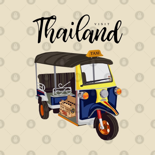 Tuk Tuk Thailand by KewaleeTee