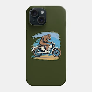 Bigfoot On A Motorcycle Sasquatch Motocross Motorbike  Rider Phone Case