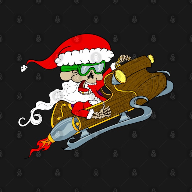 Santa clause is cruising to town by Art by Daniel Moore