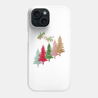 merry Christmas Trees Phone Case