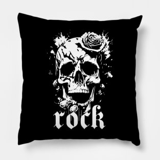 rock skull design Pillow