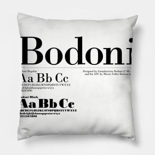 Type Geek - Bodoni Typeface Pillow