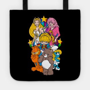 retro 80s cartoons Tote