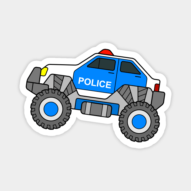 Police Monster Truck Cop Car Magnet by samshirts