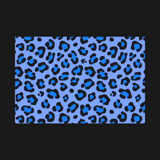 Blue leopard, animal pattern print T-Shirt