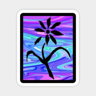 purple pop art flower Magnet