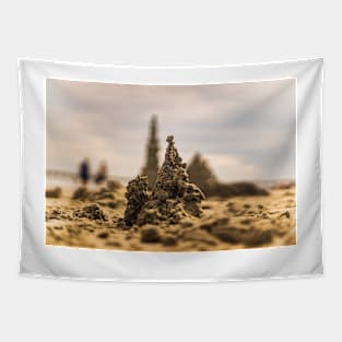 Sandcastle at Sunset Beach Tapestry