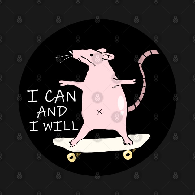 I can and i will - Skateboarding Mouse by Linys