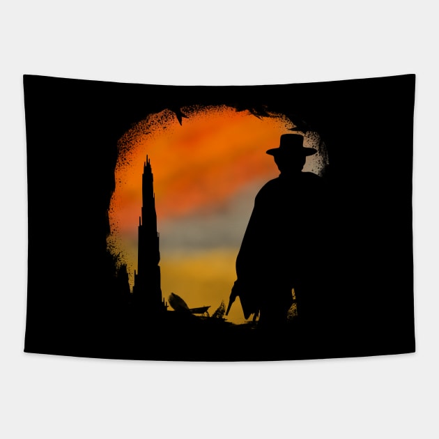 Gunslinger and The Dark Tower Tapestry by Randomart