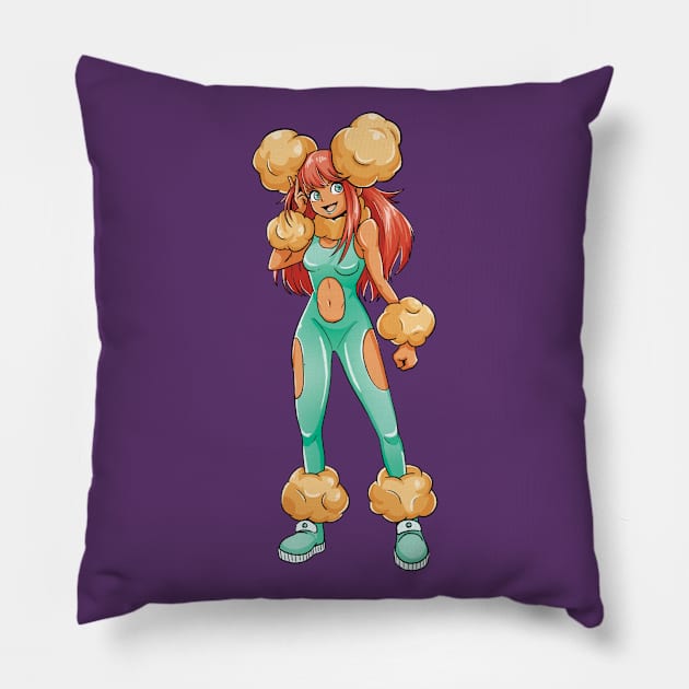 Popcorn girl Pillow by painterming