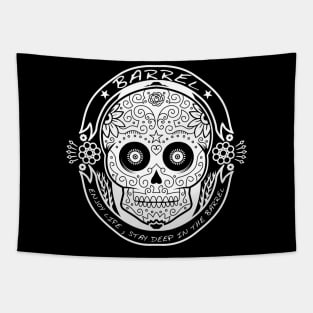 Calaca Surfing Skull T-Shirt White Tapestry