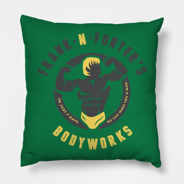 Frank-N-Furter's Bodyworks | Rocky Horror Picture Show Pillow by JustSandN