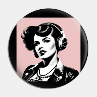 Punk Rock Girl Pink Pin