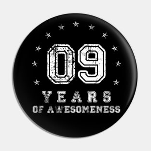 Vintage 9 years of awesomeness Pin