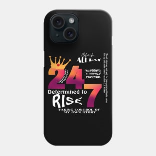 Black All Day 24/7 Slogan Graphic Phone Case