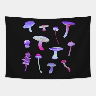 Purple Cute Mushrooms Tapestry