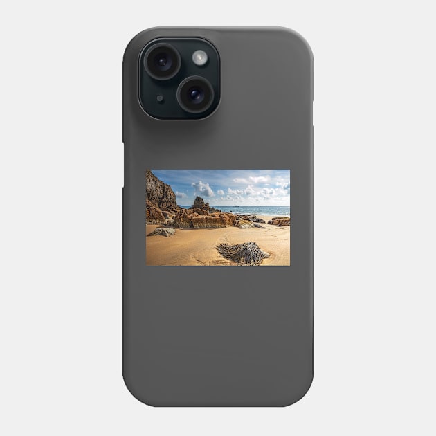 Barafundle Bay Beach Rocks, Pembrokeshire, Wales Phone Case by tommysphotos