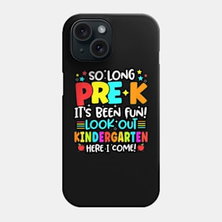 Kids So Long Pre-K Graduation Kindergarten Here I Come 2024 T-Shirt Phone Case