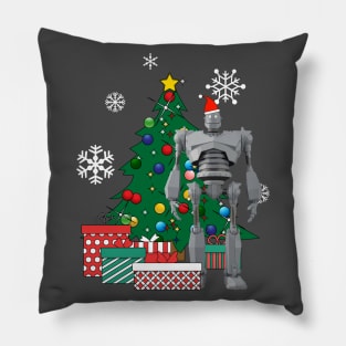 Iron Giant Around The Christmas Tree Pillow