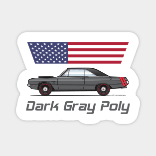 Dark Gray Poly USA Magnet