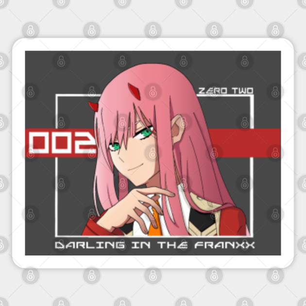 zero two darling in the franxx sticker teepublic