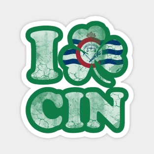 Cincinnati Ohio Flag Shamrock St Patricks Day Magnet