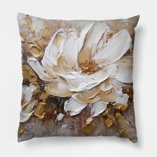 3D flowers - creamy and textured painting 2 Pillow