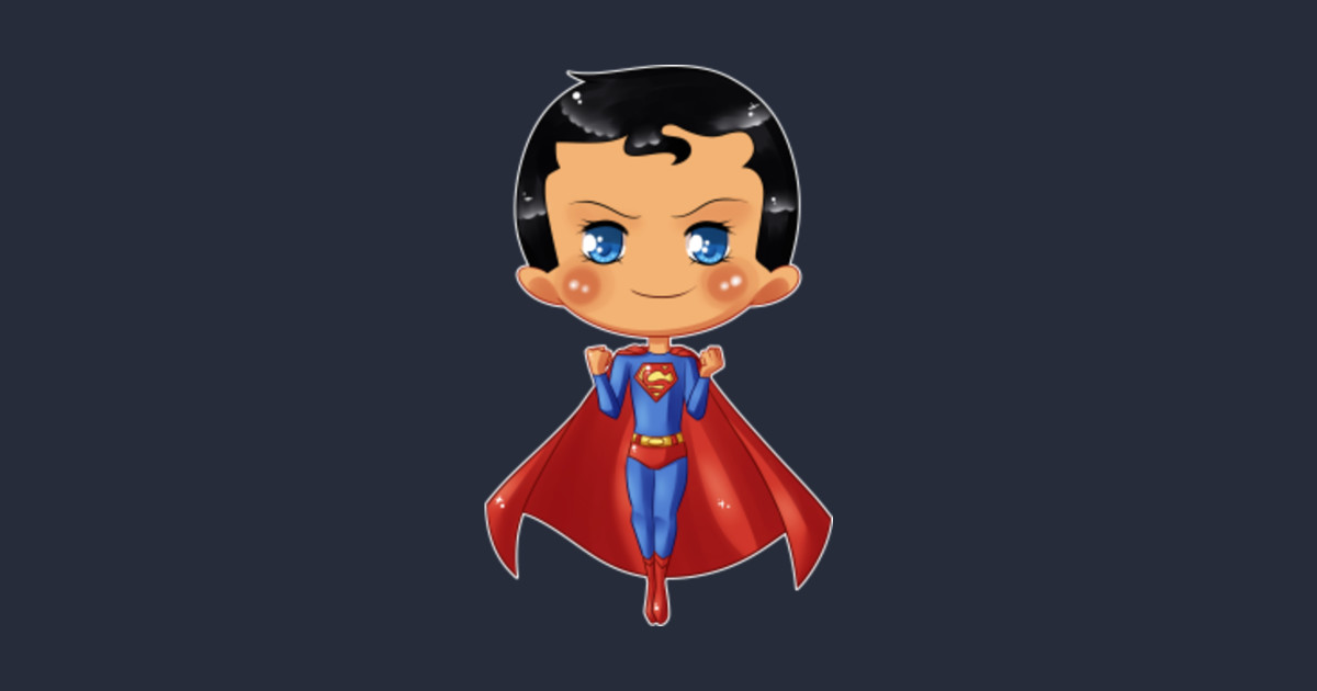 Chibi Superman - Cartoon - Sticker | TeePublic