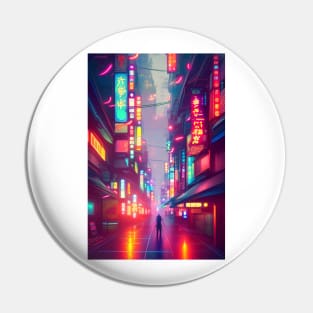 A Man in Tokyo Neon Anime Japan Vibes <3 Pin