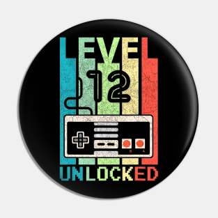 Level 12 Video 12th Birthday Pin