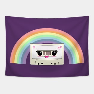 Cute rainbow cassette Tapestry