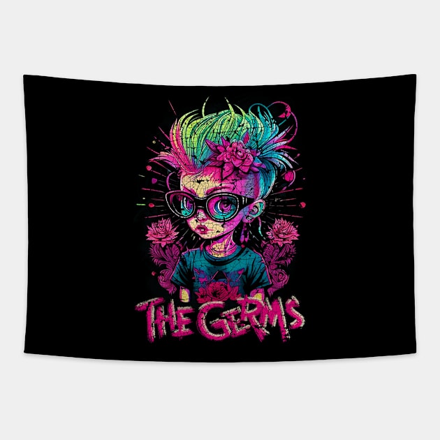 Punk Girl - The Germs Vintage Tapestry by VACO SONGOLAS