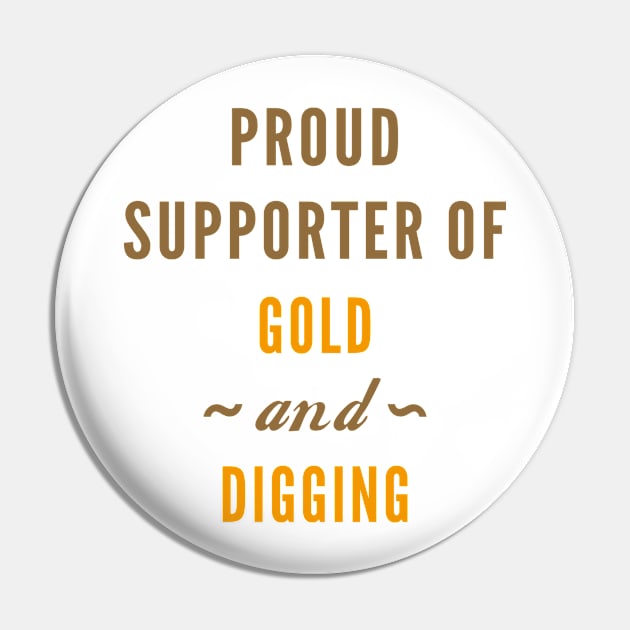 Gold And Digging Pin by VectorPlanet