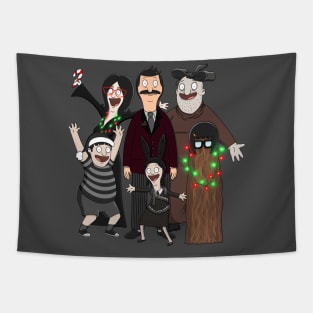 Christmas Burgers Addams Family Tapestry