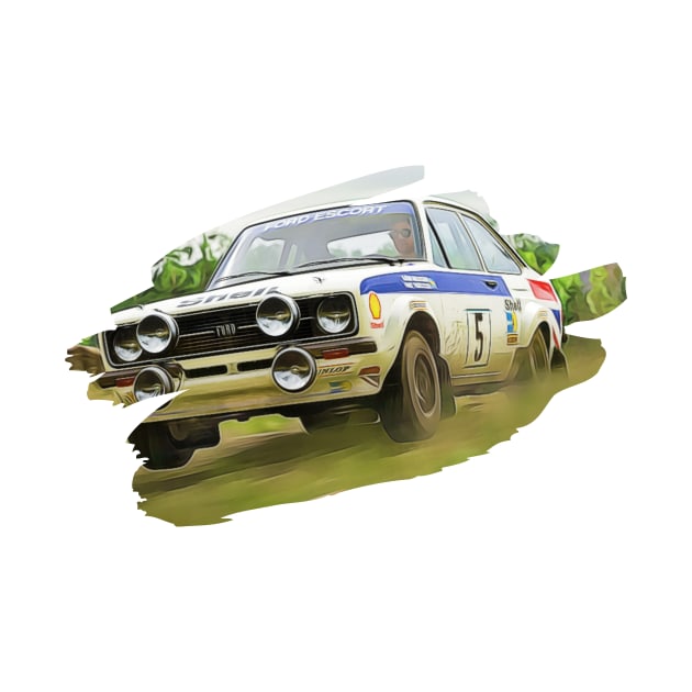 Escort Rally Art Print by Auto-Prints