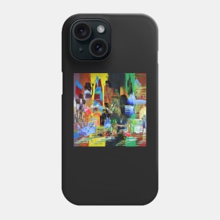 City of London Abstract Painting 845 Phone Case